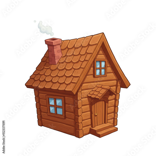Illustration of Cozy Wooden...