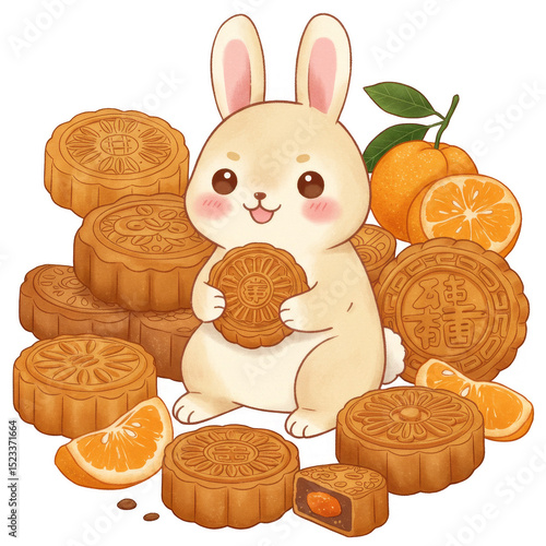 Illustration of Cute Rabbit...