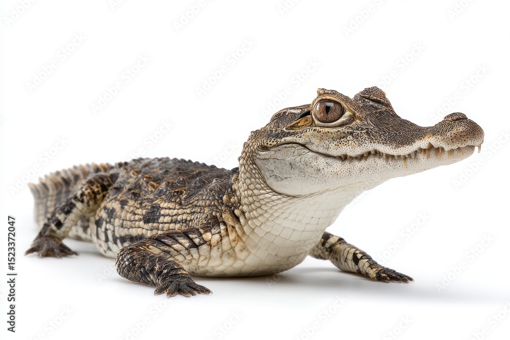 Naklejka premium Baby Alligator Isolated on White Background
