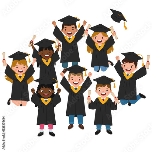 Illustration of Graduating ...