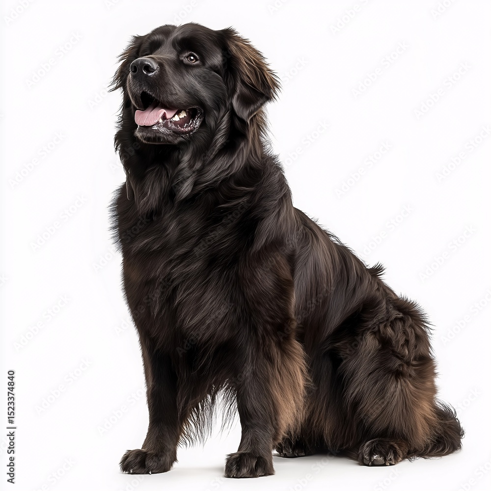 Adorable Purebred Black Fur Canine. Happy & Playful Pet Portrait in Studio Photography Adorable Purebred Black Fur Canine. Happy & Playful Pet Portrait in Studio Photography