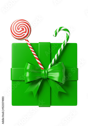 Illustration of Green Gift ...