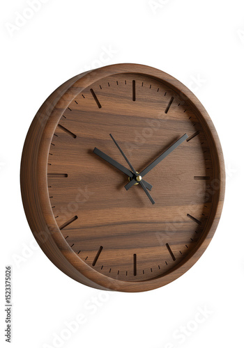 Wallpaper Mural Isolated Wood Clock With Transparent Background Shows Time Accurately Torontodigital.ca