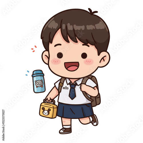 Illustration Of Happy Schoo...