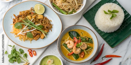 Wallpaper Mural Traditional Vietnamese Pho Bowl Fresh Herbs and Tender Beef Noodles Torontodigital.ca