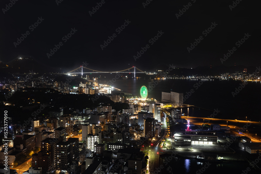 Fototapeta premium ［山口県下関市］下関海峡ゆめタワーからの夜景眺望