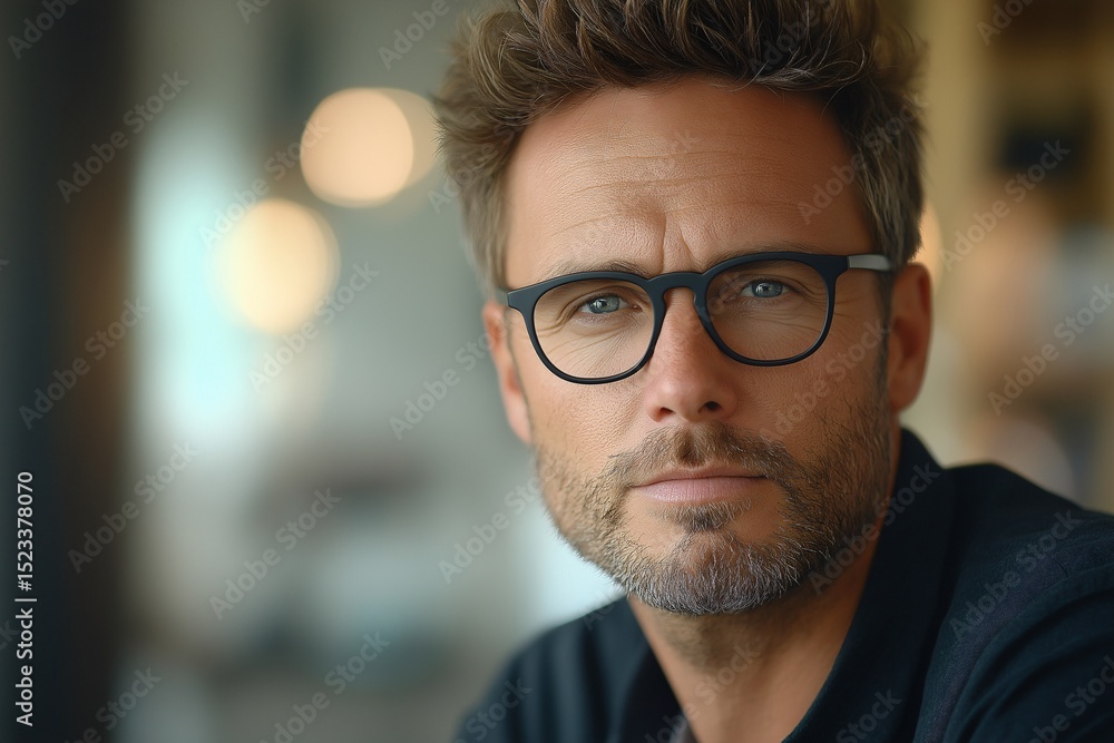 Stylish Man with Glasses. Timeless Hipster Fashion Portrait of an Attractive Male Model Stylish Man with Glasses. Timeless Hipster Fashion Portrait of an Attractive Male Model
