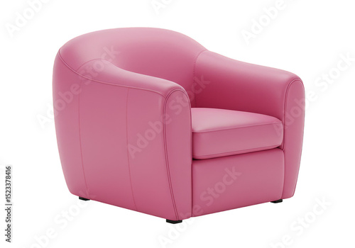 Illustration Of Pink Tub Ch...