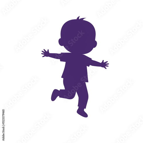 Illustration Of Running Sil...