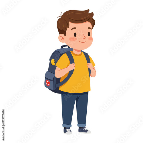 Illustration of Schoolboy w...
