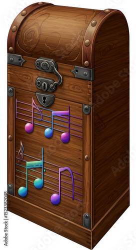 Illustration of Wooden Musi...