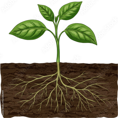 Illustration Plant with Roo...
