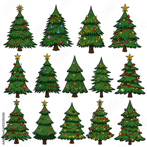 Illustration Set of Christm...
