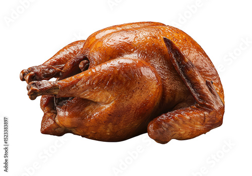 Roasted Chicken on Transparent Background Prepared Delicious Poultry Food