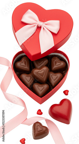 Isolated Background Red Hea...