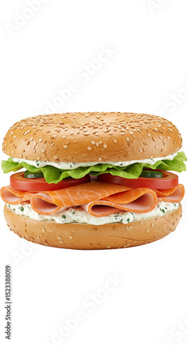 Isolated Bagel Sandwich wit...