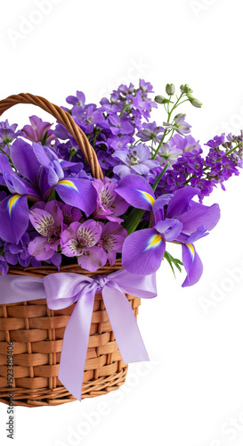 Isolated Bouquet Of Purple ...