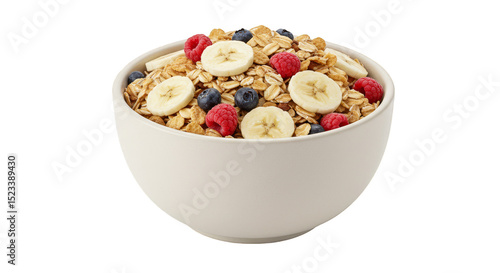Isolated Bowl of Cereal Gra...