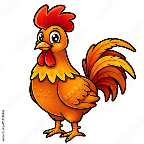 Isolated Cartoon Chicken Il...