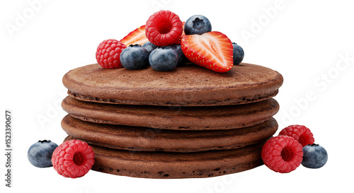 Isolated Chocolate Pancakes...