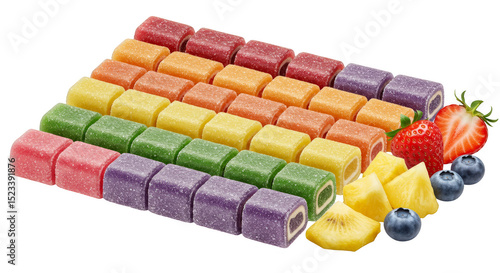 Isolated Colorful Gummy Fru...