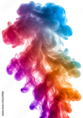 Isolated Colorful Smoke Ink...
