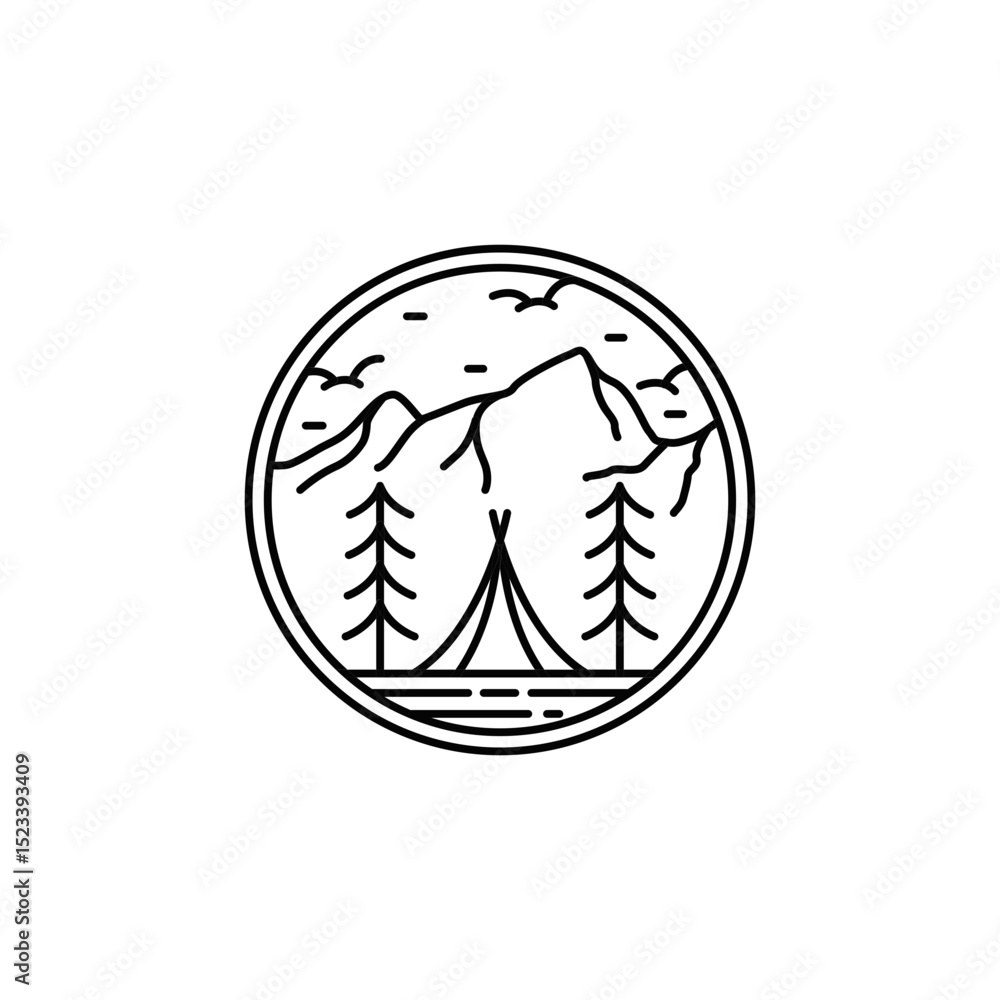 Camping logo design vector illustration Camping logo design vector illustration