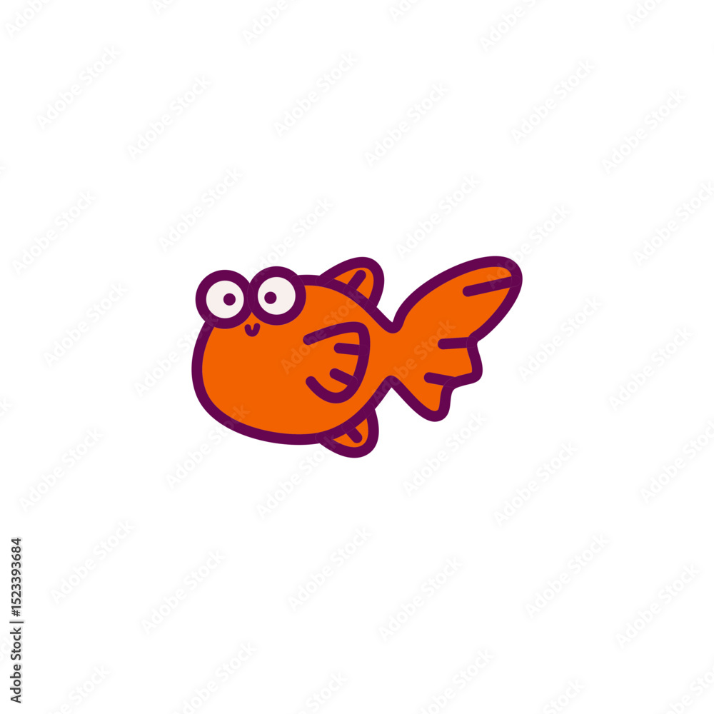 Fototapeta premium Fish cartoon design vector illustration