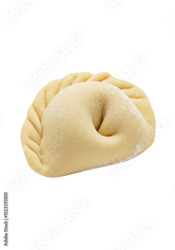 Isolated Fresh Ravioli Pasta Food Ingredient on Transparent Background