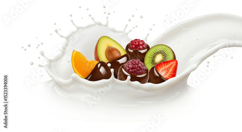 Isolated Fruit Splash with ...