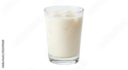 Isolated Glass of Cold Milk...