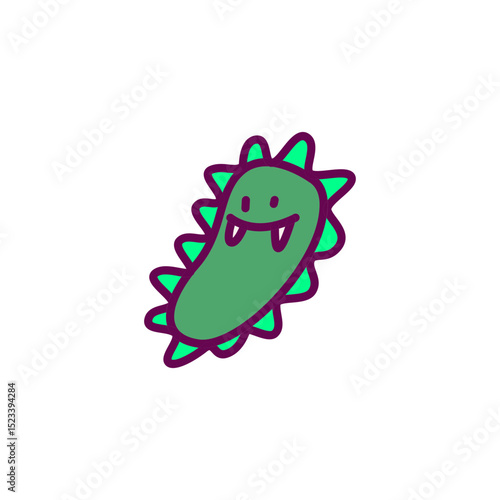 Bacteria cartoon design vector illustration