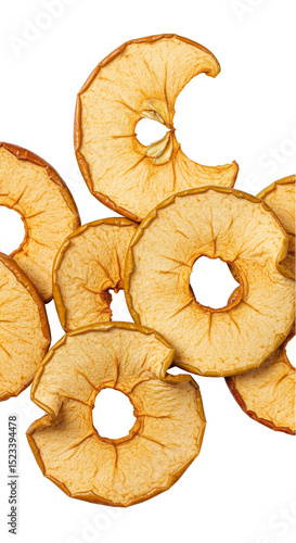 Isolated Golden Apple Chips...