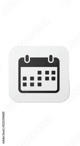 Isolated Gray Calendar Date...