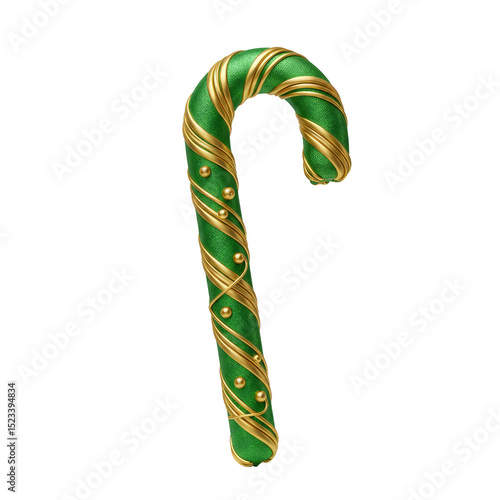 Isolated Green Golden Candy...