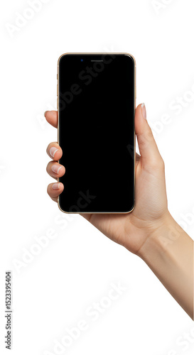 Isolated Hand Holding Mobil...