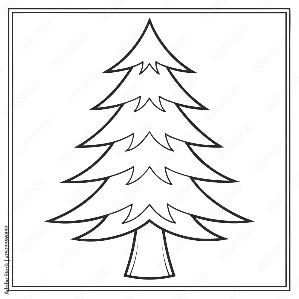 Fototapeta premium graphics-coloring-page-with-outline-of-christmas-t (1).eps