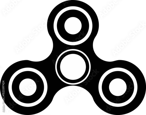 Fidget Spinner Silhouette Vector Illustration 