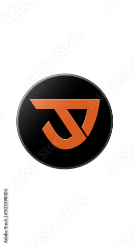 Isolated Orange Logo Icon o...