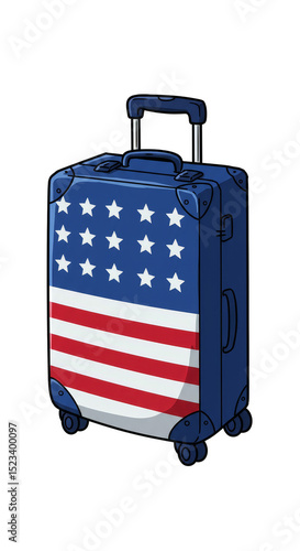 Isolated Pixel Art Suitcase...