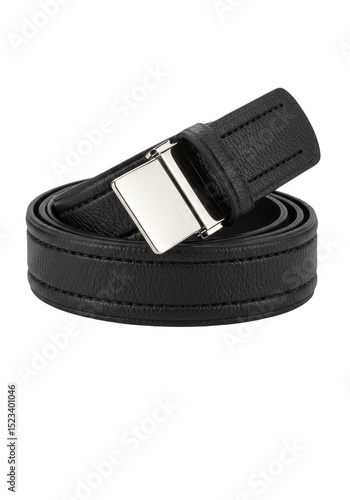 Isolated PNG Shiny Black Le...