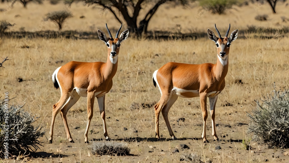 Naklejka premium impala in the savannah