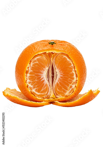 Isolated Ripe Orange Tanger...