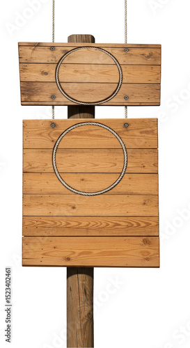 Isolated Rustic Wooden Sign...