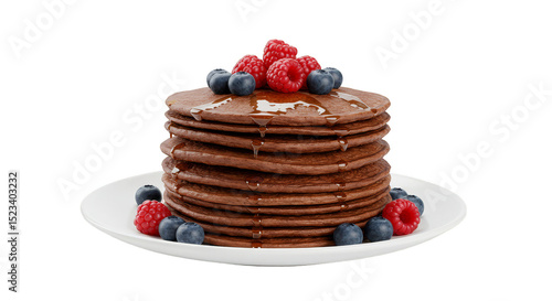 Isolated Stack of Pancakes ...