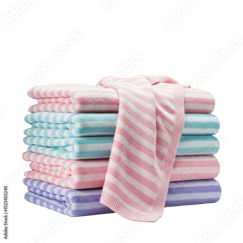 Isolated Stack of Pastel Co...
