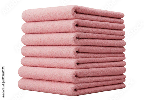Isolated Stack of Soft Pink...