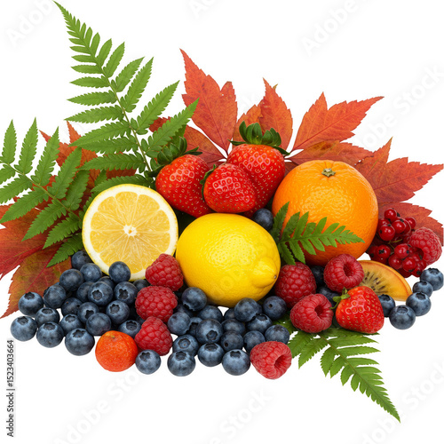 Isolated Still Life of Frui...