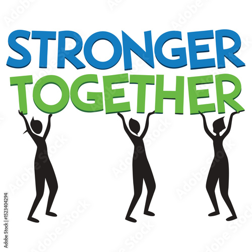 Editable Stronger Together Banner for Teamwork & Community Events