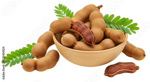 Isolated Tamarind Fruits an...